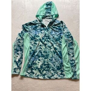 Women's Huk Performance Fishing Pullover Hoodie 1/4‎ Zip Long Sleeve, Sz XL